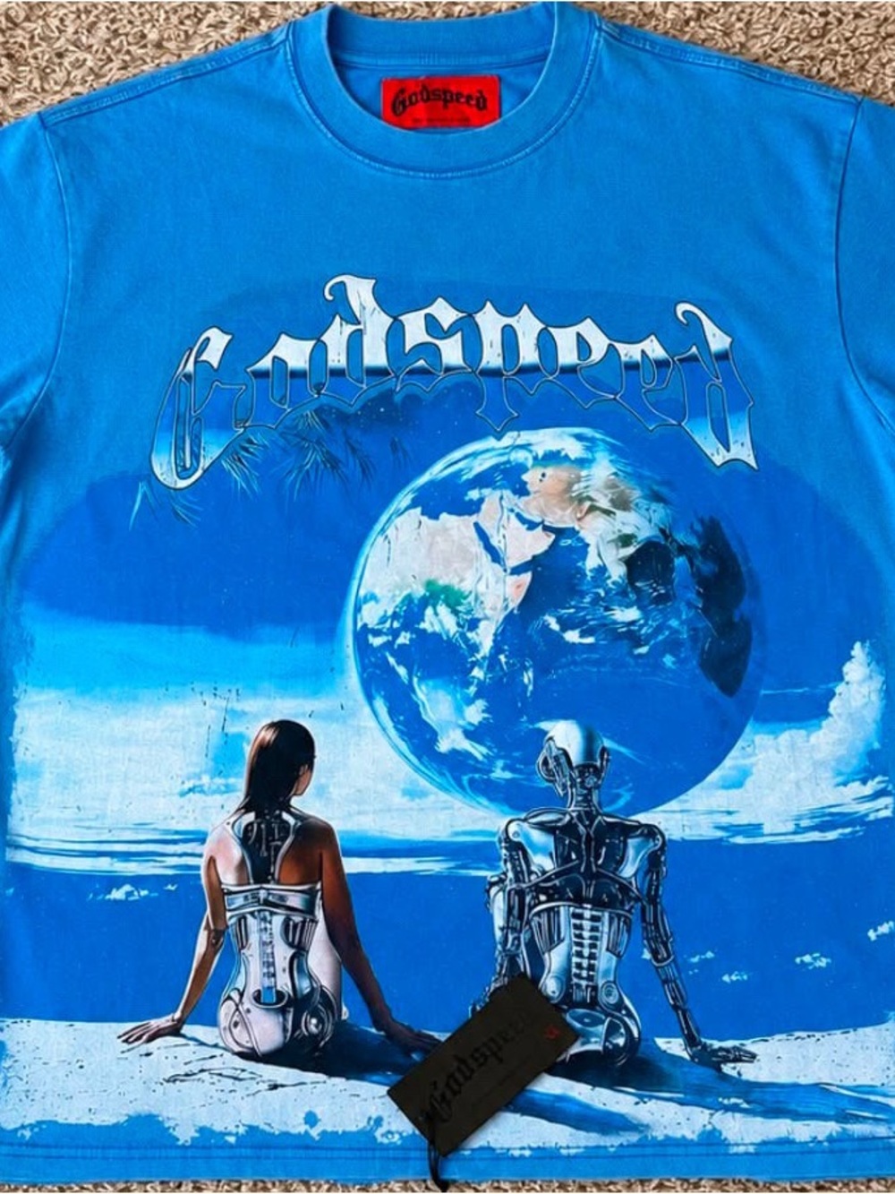 Godspeed Blue Graphic Tee